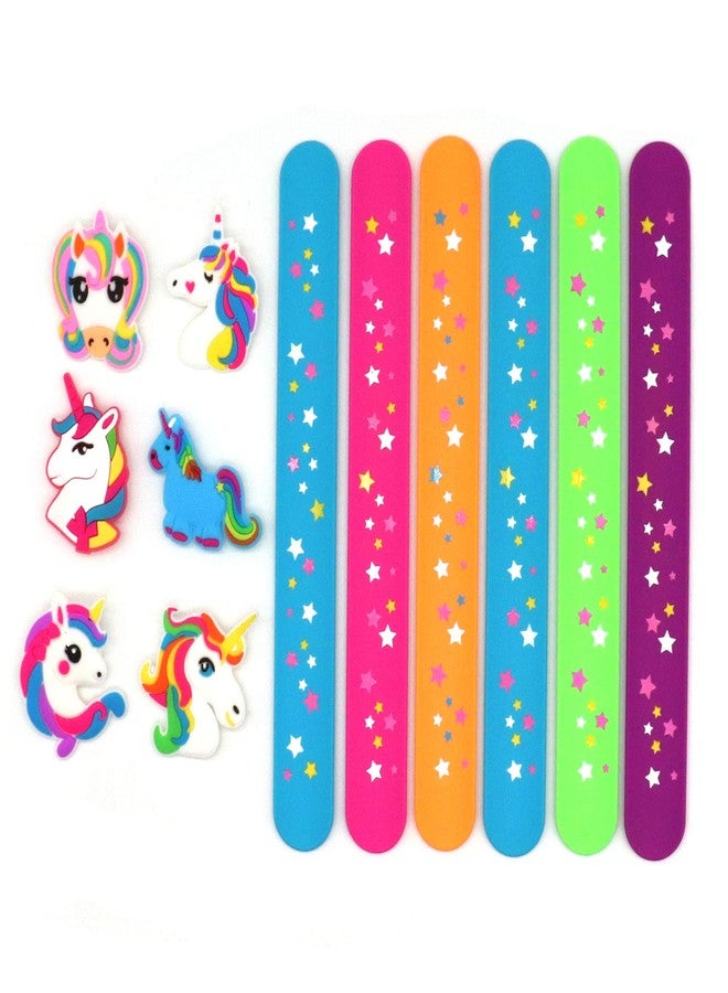 LOCHSOEL Silicone unicorn Slap Bracelets - Silicone Unicorn Wristband Birthday Party Favors, Boys Girls Party Favors Gifts Carnival Prizes Set ï¼Ë†6 Pack - Image 3